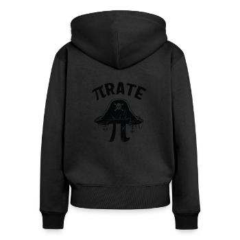 Pi Day Pirate Hat Skull Sailor Math Teacher - Sweat à capuche zippé Premium bio Femme - noir - Dos - Julia (174cm)