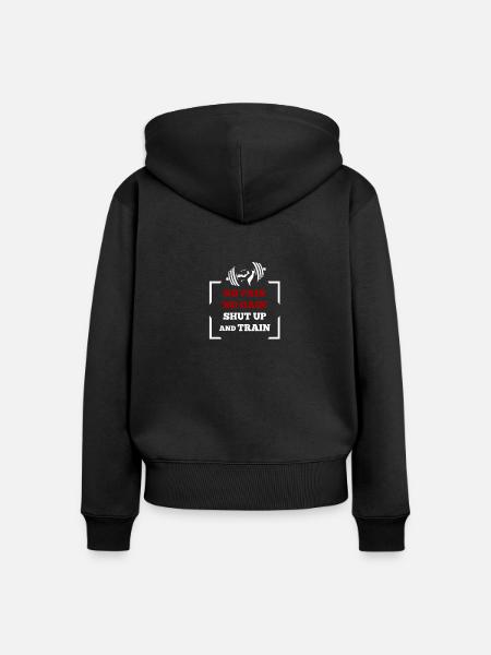 training - Frauen Premium Bio Zip Hoodie - Schwarz