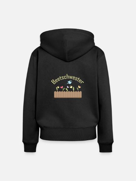 Beetschwester - Frauen Premium Bio Zip Hoodie - Schwarz