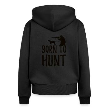 Hunter hunting hunting - Women's Premium Organic Zip Hoodie - black - Back - Julia (174cm)