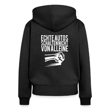 Autos Schalter Schaltgetriebe Autofahrer Auto Auto - Frauen Premium Bio Zip Hoodie - Schwarz - Hinten - Julia (174cm)