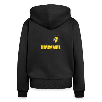 Kosename Brummel Geschenkidee - Frauen Premium Bio Zip Hoodie - Schwarz - Hinten - Julia (174cm)