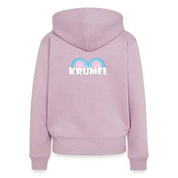 Kosename Krümel Geschenkidee - Frauen Premium Bio Zip Hoodie - Altrosa - Hinten - Julia (174cm)