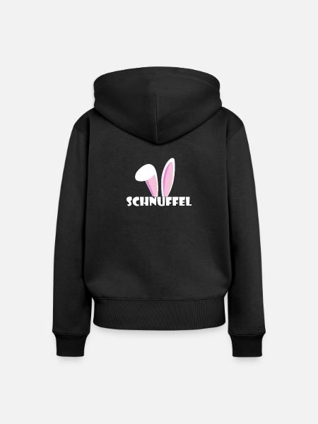 Kosename Schnuffel Geschenkidee - Frauen Premium Bio Zip Hoodie - Schwarz
