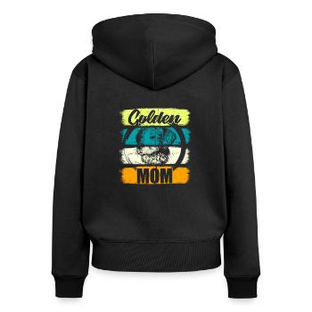 Golden Retriever Mom Dad Dog Gift T-Shirt - Women's Premium Organic Zip Hoodie - black - Back - Julia (174cm)
