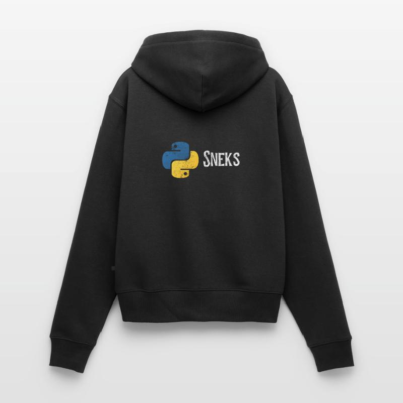 Funny Python Programmer Programming Distressed Women's Premium Organic Zip Hoodie