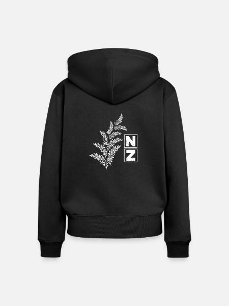 Neuseeland Australien - Frauen Premium Bio Zip Hoodie - Schwarz