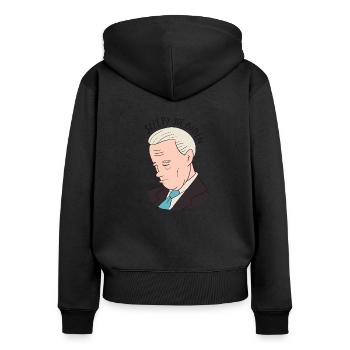 Sleepy Joe Biden US campagne électorale présidentielle 2020 plaisir - Sweat à capuche zippé Premium bio Femme - noir - Dos - Julia (174cm)