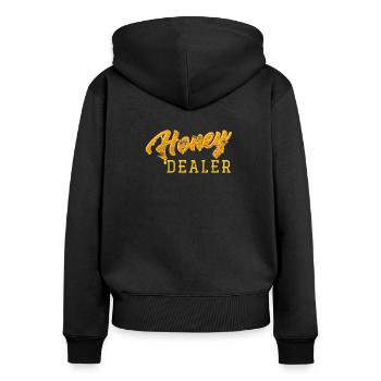 beekeeper - Women's Premium Organic Zip Hoodie - black - Back - Julia (174cm)