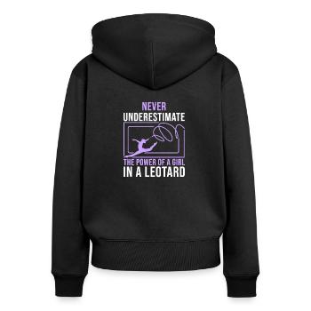Turnen Turner Turnerin Lustiger Turnspruch Turner - Frauen Premium Bio Zip Hoodie - Schwarz - Hinten - Julia (174cm)