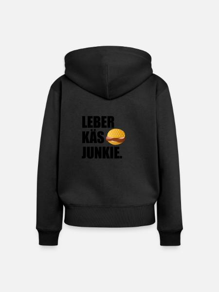 Leberkäsjunkie Bayerische Spezialität - Frauen Premium Bio Zip Hoodie - Schwarz