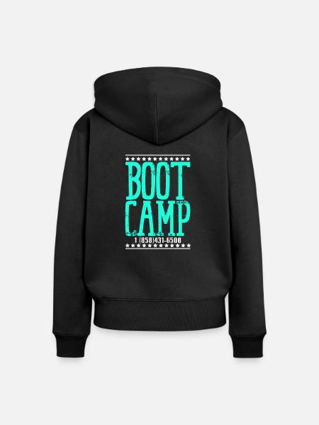 Bootcamp Armee Militär - Frauen Premium Bio Zip Hoodie - Schwarz