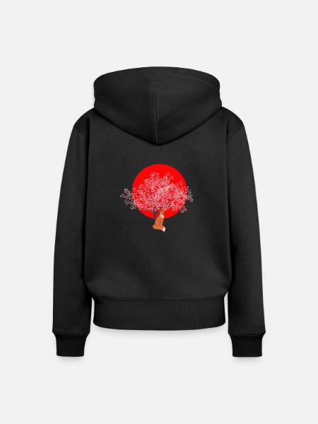 kirschblüte - Frauen Premium Bio Zip Hoodie - 
