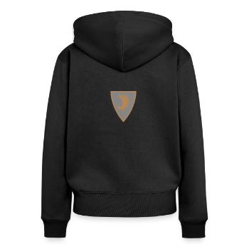 East Prussia Prussia coat of arms Elchschaufel home - Women's Premium Organic Zip Hoodie - black - Back - Julia (174cm)