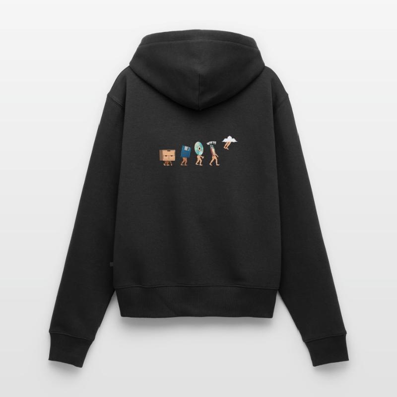 Cloud Computing Evolution - Gift Idea for Nerd Women's Premium Organic Zip Hoodie