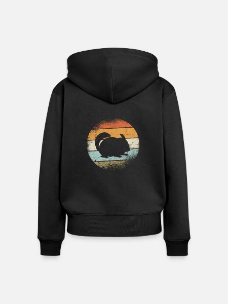 Chinchilla - Frauen Premium Bio Zip Hoodie - Schwarz