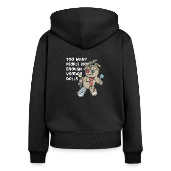 Halloween Voodoo Doll Witch Costume - Frauen Premium Bio Zip Hoodie - Schwarz - Hinten - Julia (174cm)
