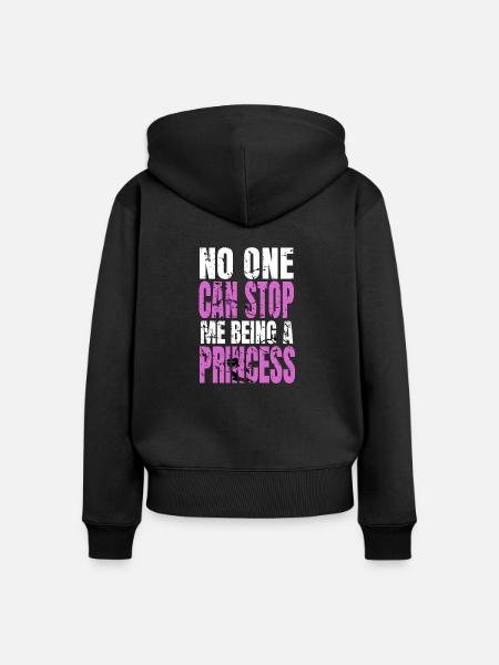 Prinzessin - Frauen Premium Bio Zip Hoodie - Schwarz