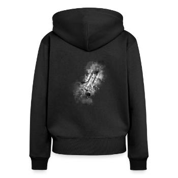 NASA - Sweat à capuche zippé Premium bio Femme - noir - Dos - Julia (174cm)