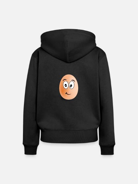 EI - EGG - Frauen Premium Bio Zip Hoodie - Schwarz