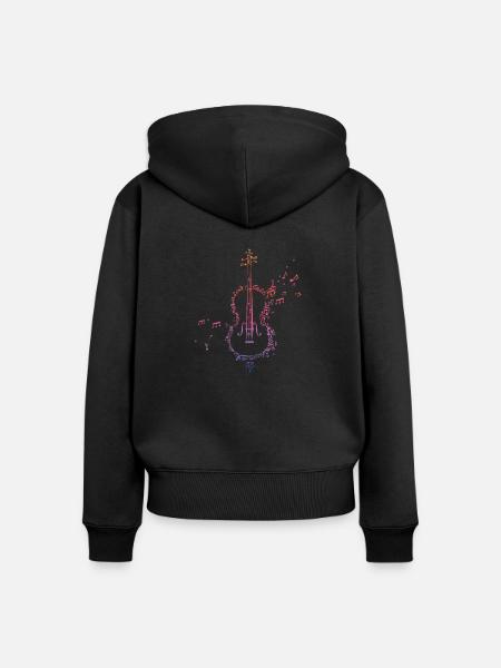 Cello Cellospieler Orchester - Frauen Premium Bio Zip Hoodie - Schwarz