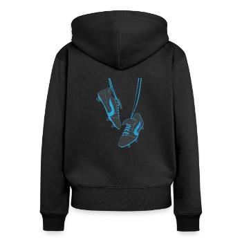 Sneaker - Sweat à capuche zippé Premium bio Femme - noir - Dos - Julia (174cm)