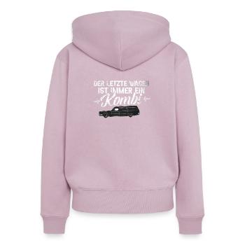 La dernière voiture toujours une voiture Undertaker break - Sweat à capuche zippé Premium bio Femme - rose poudré - Dos - Julia (174cm)