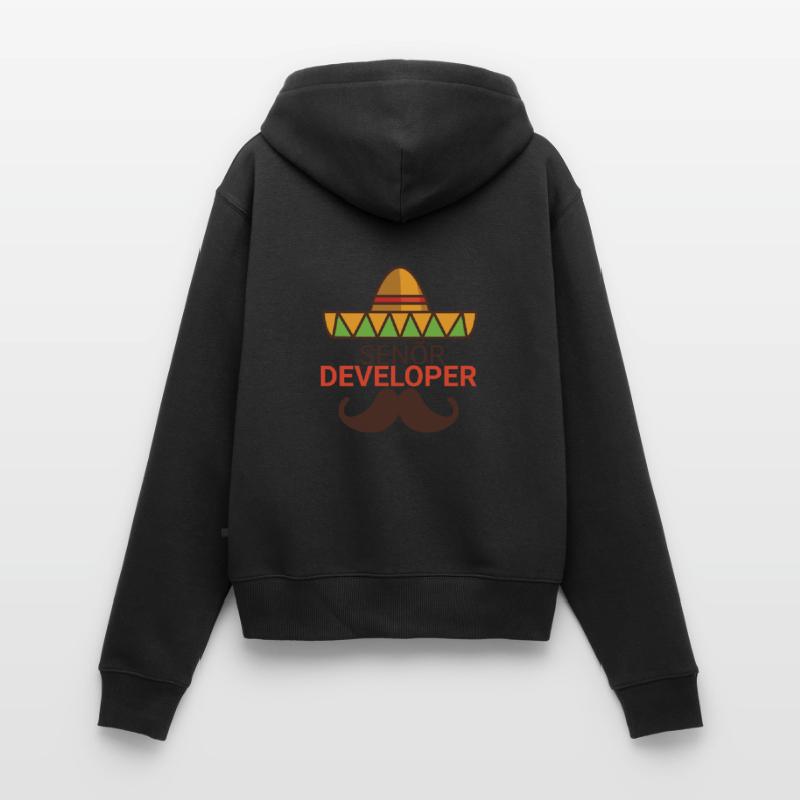 "Senor Developer, Senior Developer" | Programmer Women's Premium Organic Zip Hoodie