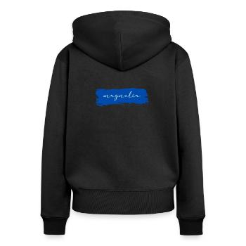 Idée cadeau Magnolia Farms Texas Waco - Sweat à capuche zippé Premium bio Femme - noir - Dos - Julia (174cm)