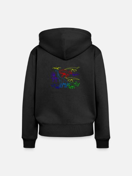 Dino-Modelle - Frauen Premium Bio Zip Hoodie - Schwarz