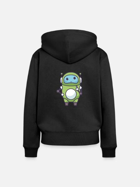 Robotik eines Roboters - Frauen Premium Bio Zip Hoodie - Schwarz