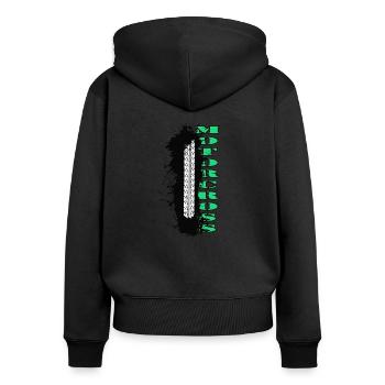 motorcross frein de la piste de burnout moto enduro - Sweat à capuche zippé Premium bio Femme - noir - Dos - Julia (174cm)