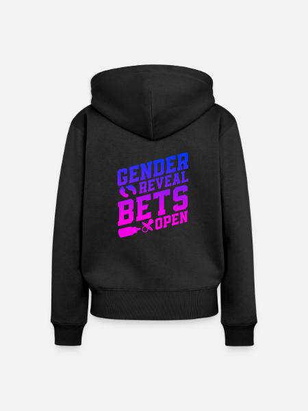 Gender Reveal Bets Open - Frauen Premium Bio Zip Hoodie - Schwarz
