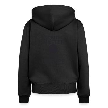 "Scrum Master" | Scrum Master - Frauen Premium Bio Zip Hoodie - Schwarz - Hinten - Julia (174cm)