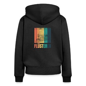 Railway Model Railway Whisperer - Women's Premium Organic Zip Hoodie - black - Back - Julia (174cm)