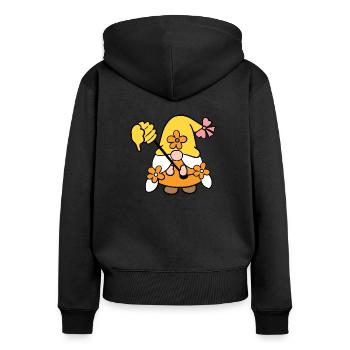 Bees Gnom Beekeeper Honey Beekeeper Funny - Women's Premium Organic Zip Hoodie - black - Back - Julia (174cm)