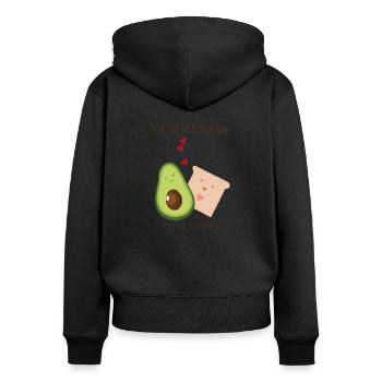 Avocado - Sweat à capuche zippé Premium bio Femme - noir - Dos - Julia (174cm)