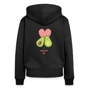 Avocado - Sweat à capuche zippé Premium bio Femme - noir - Dos - Julia (174cm)