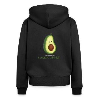 Avocado - Sweat à capuche zippé Premium bio Femme - noir - Dos - Julia (174cm)