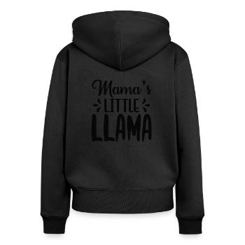 Mamans petit lama fête des mères bébé bébé maman - Sweat à capuche zippé Premium bio Femme - noir - Dos - Julia (174cm)