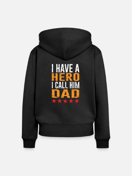 Bester Dad I Bester Papa - Frauen Premium Bio Zip Hoodie - Schwarz