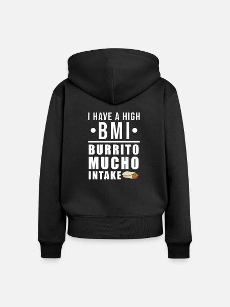 Burrito - Frauen Premium Bio Zip Hoodie - Schwarz