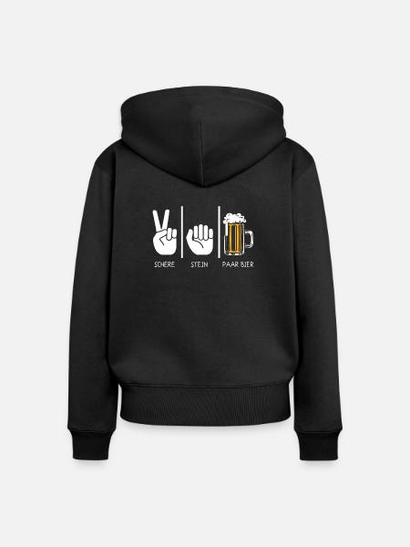 blockedName - Frauen Premium Bio Zip Hoodie - Schwarz