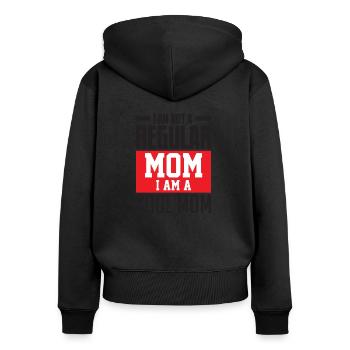 No normal mom a cool mom mom mom - Women's Premium Organic Zip Hoodie - black - Back - Julia (174cm)