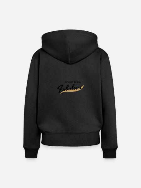 Ik ben veertien en fantastisch! - Vrouwen Premium Bio ziphoodie - zwart