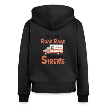PARAMEDIC FIRST RESPONDER AMBULANCE DRIVER GIFT - Frauen Premium Bio Zip Hoodie - Schwarz - Hinten - Julia (174cm)