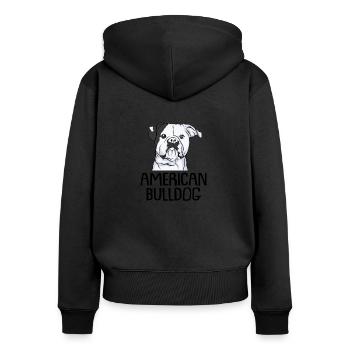American Bulldog - Sweat à capuche zippé Premium bio Femme - noir - Dos - Julia (174cm)