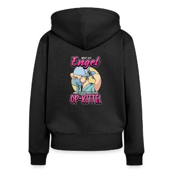 Krankenschwester Krankenhaus Pflegekraft Geschenk - Frauen Premium Bio Zip Hoodie - Schwarz - Hinten - Julia (174cm)