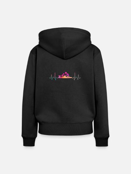 Sandkasten - Frauen Premium Bio Zip Hoodie - Schwarz