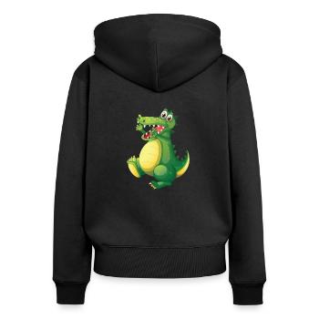 alligator - Women's Premium Organic Zip Hoodie - black - Back - Julia (174cm)